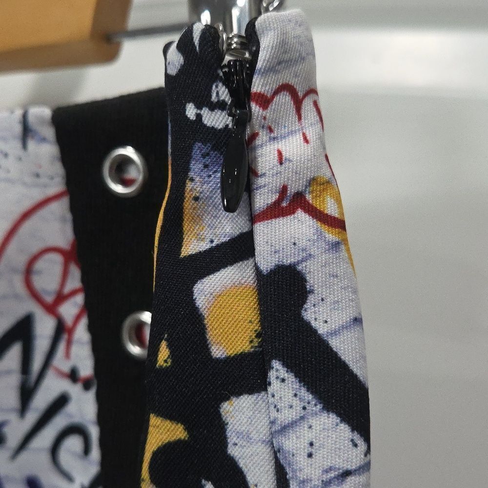 Current Mood Graffiti Pleated Mini Skirt Dolls Kill , NwT, LARGE - Picture 4 of 7